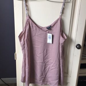 Torrid 0 New cami charm embellished strap fawn